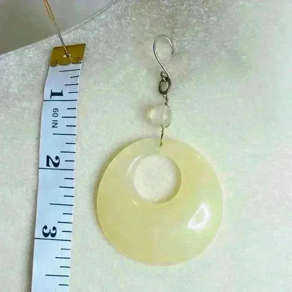 Vintage bone colored hoops - Picture 4 of 4